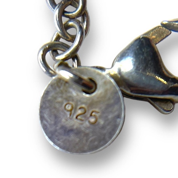 Emily Ray Demi-Parure Earrings Necklace 925 Silver Glass Bicone Beads Signed - Picture 10 of 12